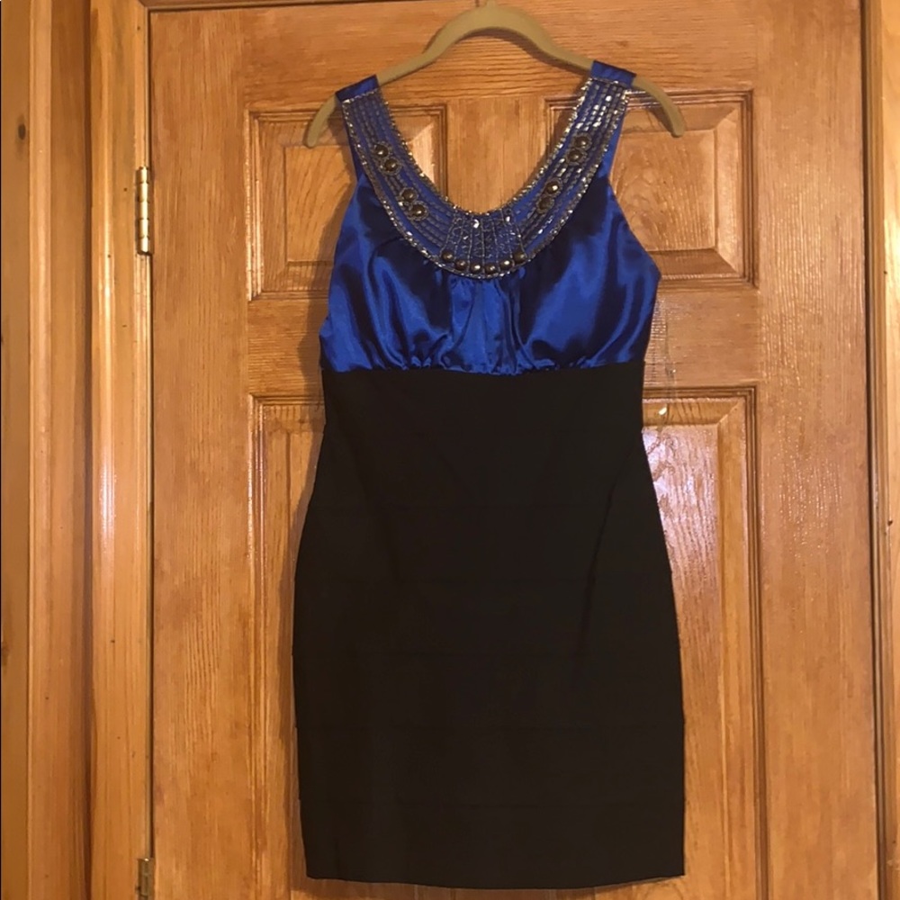 Blue/black homecoming/prom dress; only worn once!